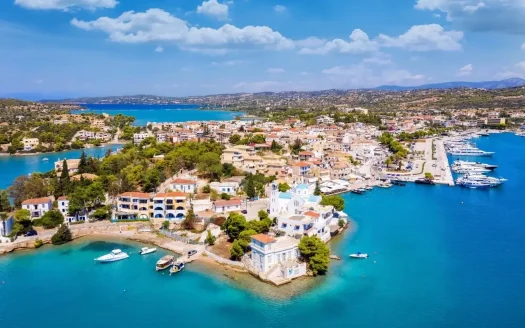 Porto Heli town and harbour in Peloponnese