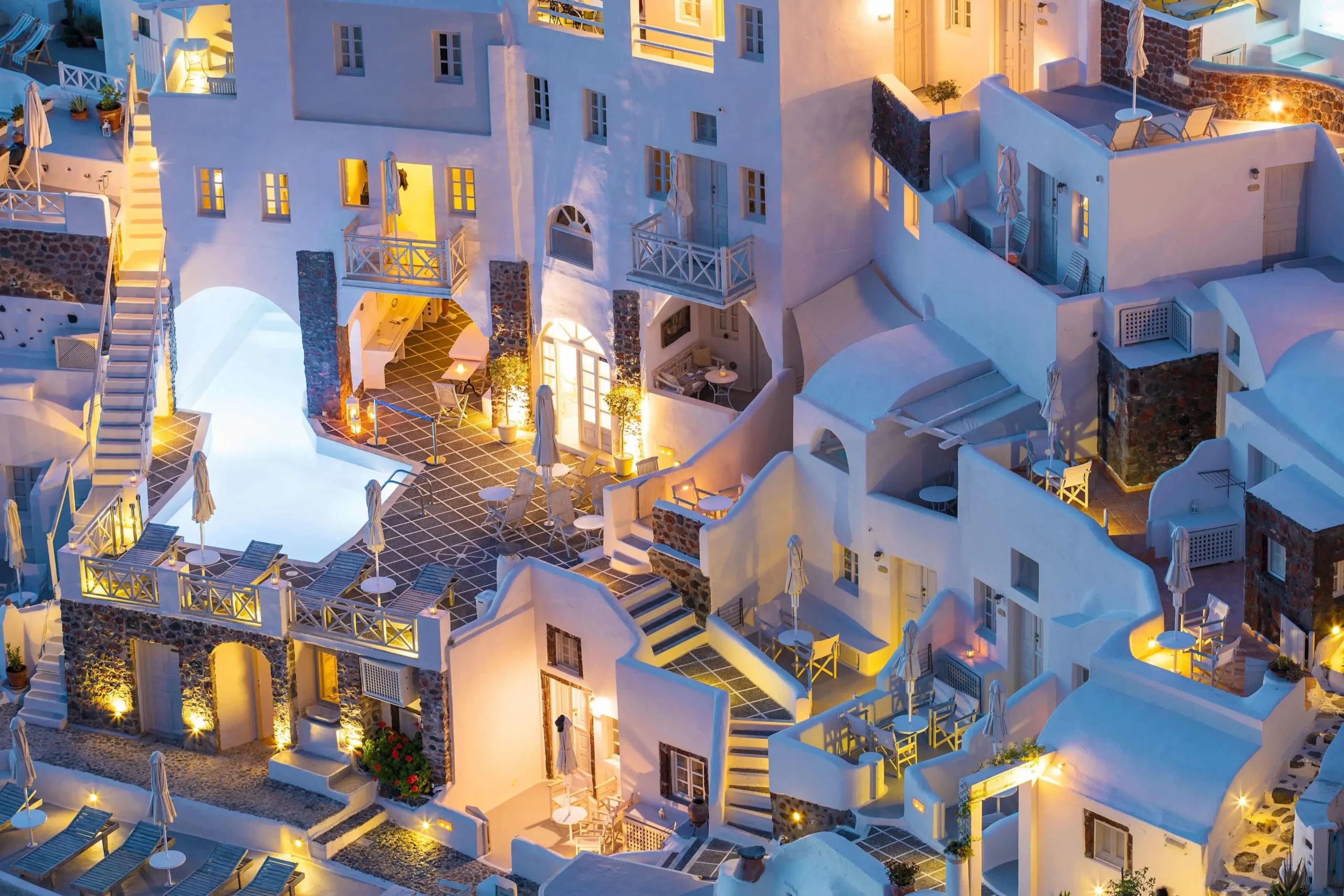 Cyclades island with cycladic architecture