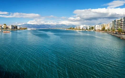 Evia view of the Strait of Eurypia